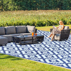 SAND MINE Reversible Mats, Plastic Straw Rug, Modern Area Rug, Large Floor Mat - Image 5