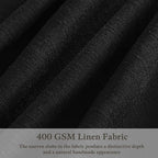 Pinch Pleat Light Filtering Sheer Black Linen Curtains 86 Inch Long 2 Panel | - Image 3
