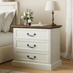 Huuger Nightstand with Charging Station, 3 Drawer Night Stand, 22 Inch Wider by Huuger