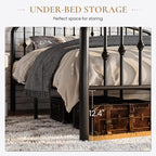 SHA CERLIN Twin Size Metal Platform Bed Frame - Image 5
