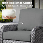 ovios 5-Piece Patio Furniture Set, Outdoor Wicker Sofa - Image 6