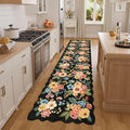 DUKINO 2x8 Washable Runner Rug, Floral Non Slip Kitchen Runner Rug, Soft Throw by DUKINO