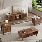 MAISONARIA Living Room Table Sets of 4, Mid Century Coffee Table & TV Stand & by MAISONARIA