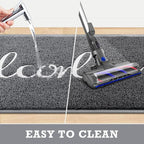 Grey Door Mat Welcome Mats Outdoor Indoor Doormat - Image 4