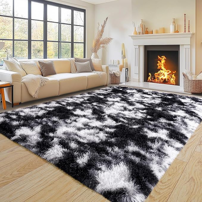 Super Fluffy Area Rug for Living Room 5x7, Shaggy Carpet - Image 3