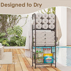 Towel Racks for Bathroom 3-Tier, Durable Metal Towel Rack Stand, Pool Items - Image 8