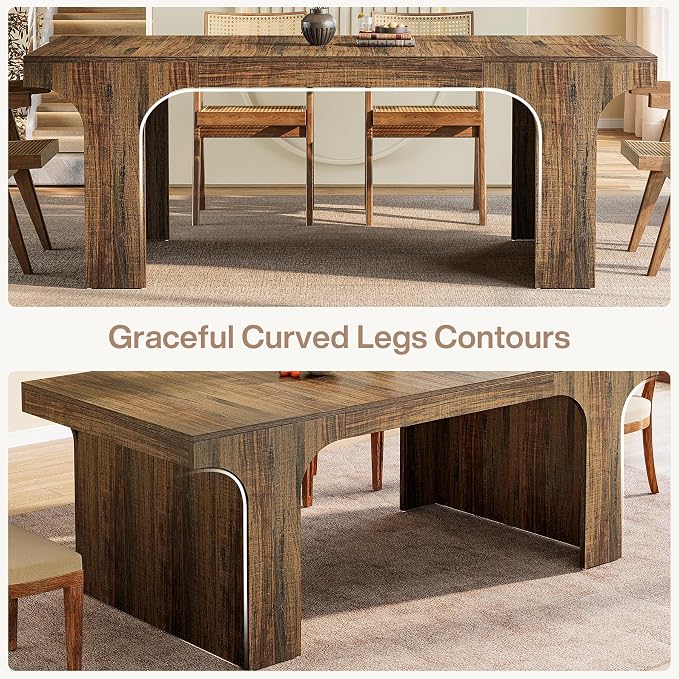 Tribesigns 71-Inch Farmhouse Dining Table - Image 9