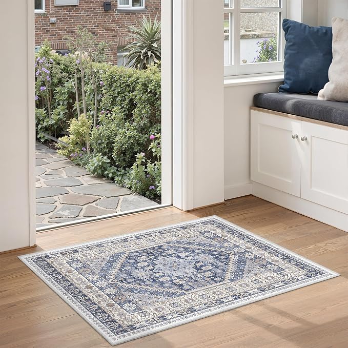 2x3 Rug Non Slip, Small Washable Entryway Rug, Runner - Image 4