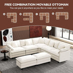 Ihanherry 114" V-Shaped Modern Sofa Modular Sectional Cloud Couch - Image 7