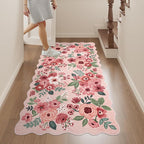 DUKINO 2x4 Rug for Entryway, Floral Washable Kitchen Rugs Non Slip, Low Pile - Image 4