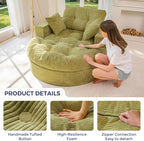 MAXYOYO L Shape Sectional Sofa Couch and Round Chaise Lounge, Modern Cloud Couch - Image 6
