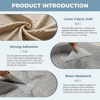 BESEZX Linen Fabric Repair Patch，3 PCS 9 * 11 Inch Self-Adhesive Couch Fabric - Image 3