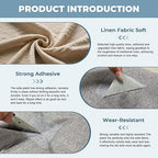 BESEZX Linen Fabric Repair Patch，3 PCS 9 * 11 Inch Self-Adhesive Couch Fabric - Image 3