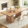 LITTLE TREE Dining Table for 6 People, Wooden Table, Rectangle Furniture by LITTLETREE