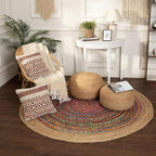 · REDEARTH · Jute Circular Jute Pouf Ottoman - Image 7