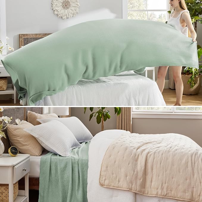 Bedsure GentleSoft 100% Cotton Large Blanket Oversized King - Image 4