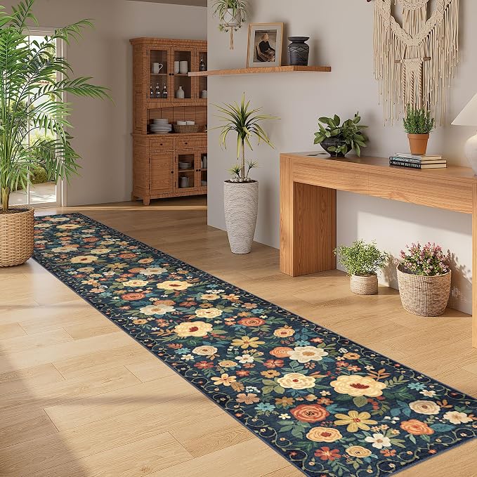 DUKINO 2x12 Washable Runner Rug, Non Slip Long Kitchen Rugs, Low Pile, Soft - Image 5