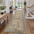 2x8 Hallway Runner Rug, Washable Vintage Retro Long Runner Rugs - Image 3