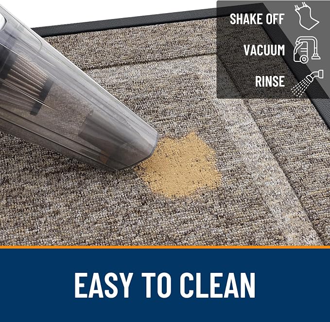 OLANLY Front Door Mat Outside 29.5x17, All-Season Heavy-Duty Rubber Doormat | - Image 6