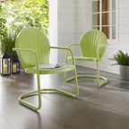 Crosley Furniture Griffith Outdoor Chair, Retro Metal Patio Chairs - Image 18