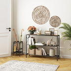 Hoctieon Industrial Console Table, 3 Tier Entryway Table, Hallway Table - Image 4