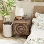 Aoikax Farmhouse 2-Drawer Nightstand, Accent Wooden Nightstand - Image 6