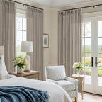 Taupe Pleated Linen Light Filtering Curtains 102 Inches Long 50 Inch Wide | - Image 8