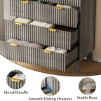 BORNOON 46" Tall Dresser for Bedroom, 6-Drawer Fluted Chest of Drawers - Image 5