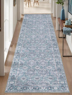 SERISSA 2'6"x10' Washable Non Slip Floral Boho Runner Rug - Image 5