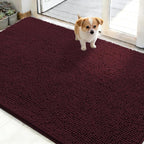 OLANLY Dog Door Mat for Muddy Paws 48x30, Super Absorbent Chenille Mud Mat | by OLANLY