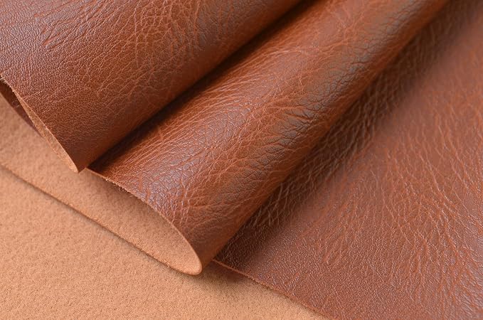 Wento Thick Faux Leather Fabric Soft Skin Grain PU Leather - Image 2