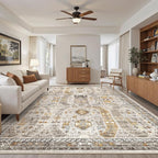Madane 8x10 Area Rugs for Living Room, Non-Slip Washable Rug, Low-Pile Floor by Madane