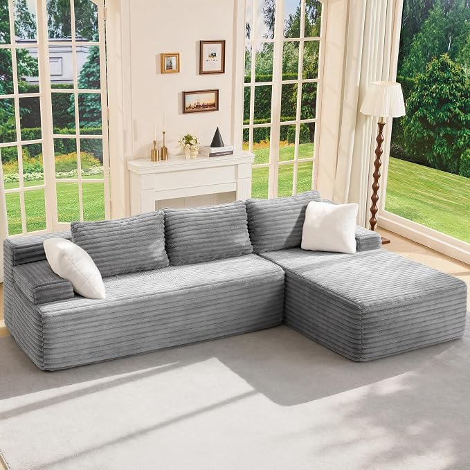 Hobestluk Modular Sectional Sofa Couches L-Shape Couch 3 Seat Modular Sofa by YourHomeDeservesMore
