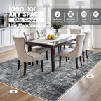 5x8 Area Rugs for Living Room Washable Bedroom Dining Room Black Grey | Modern - Image 2