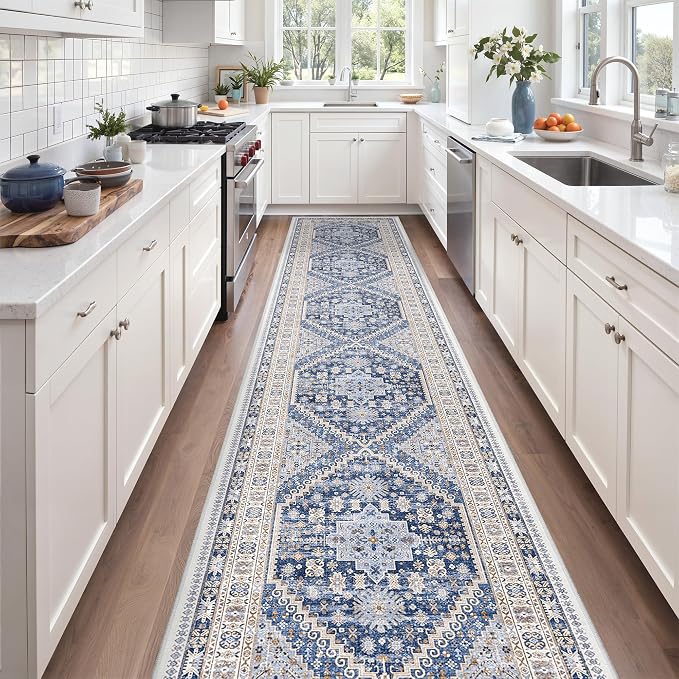 2'6 x 16' Runner Rug Non Slip, Washable Kitchen Rugs, Living Room, Extra Long - Image 8