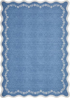 GarveeHome 3x5 Scalloped Washable Area Rug Non Slip Bedroom Entryway Rug | Soft - Image 4