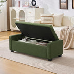 Huatean Home 48" Ottoman with Storage, Storage Ottoman Bench with Safety Hinge - Image 5