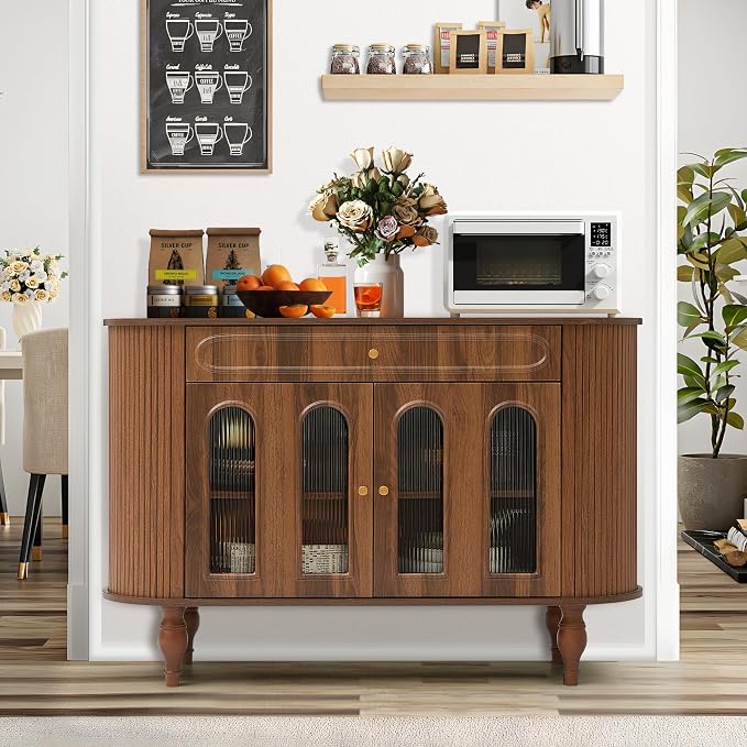 XUZENEST 47'' Fluted Sideboard Buffer Cabinet - Image 3