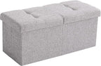 Storage Ottoman Bench Foldable Seat Footrest End of Bed Ottoman - Image 7