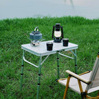 Yriuat Folding Camping Table 2ft Portable Picnic Table Adjustable Height Small - Image 2