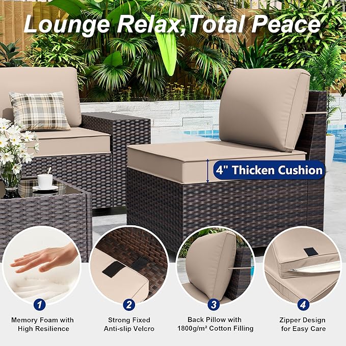 10 Pieces Patio Furniture Set - Image 6