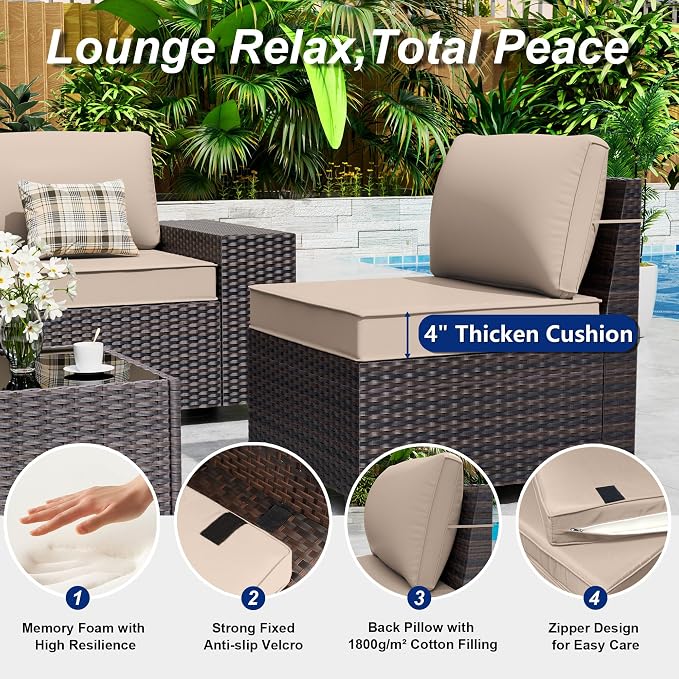 9 Pieces Patio Furniture Set - Image 5