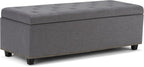 SIMPLIHOME Hamilton Storage Ottoman by SimpliHome