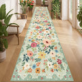 DUKINO 3x14 Washable Runner Rug, Non Slip Long Kitchen Runner Rug, Low Pile by DUKINO