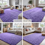 8x10 Fluffy Shag Area Rugs for Living Room Bedroom: Soft Carpet Purple | - Image 7
