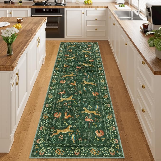 DUKINO 2.6x8 Rug for Hallway, Washable Kitchen Runner Rug Non Slip, Stain - Image 6