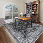 Area Rugs for Living Room, 4x6 Washable Rugs for Bedroom, Non-Slip Retro Floral - Image 5