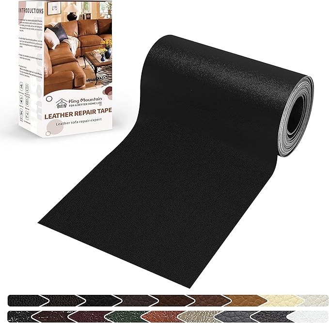 KING MOUNTAIN Leather Repair Patch, 4 x 63 Inches self Adhesive Leather Repair by ForABetterHomeLife