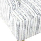 HomePop Swoop Arm Accent Chair, Ivory Stripe - Image 9