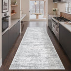 3x8 Runner Rug Non Slip, Washable Hallway Runner Rug, Nursery Room, Soft Runner by Restydon